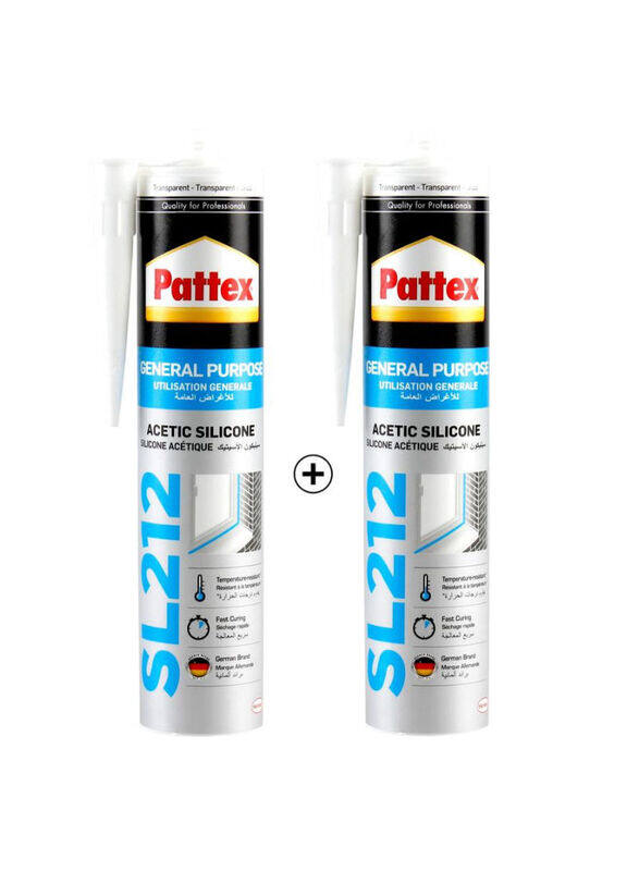 

Pattex General Purpose Acetic Silicone Pack, Multicolour