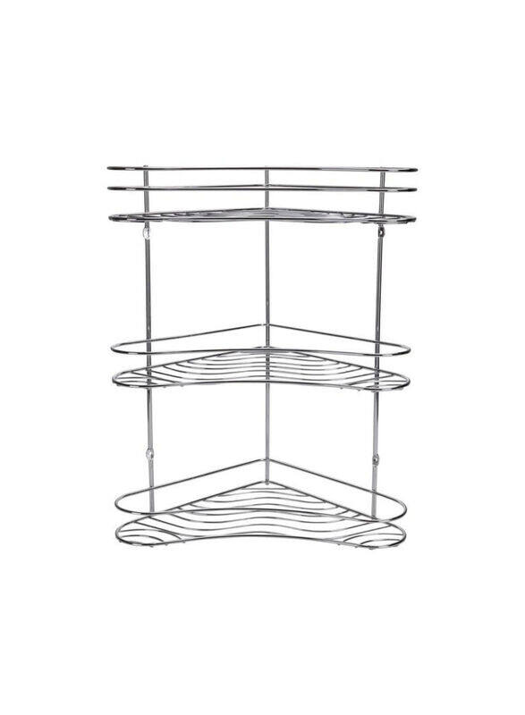 

Royalford Metal 3 Tier Corner Rack, Silver