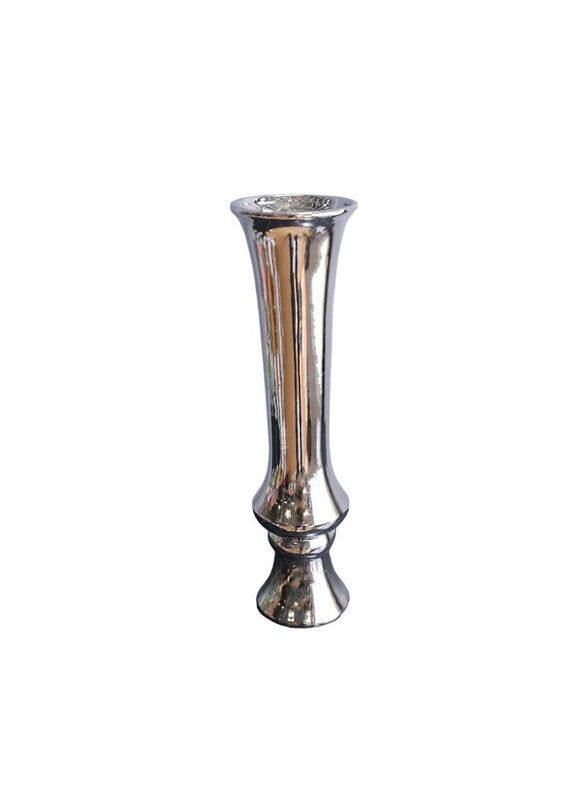 

Danube Home Liana Stoneware Tall Vase, Silver