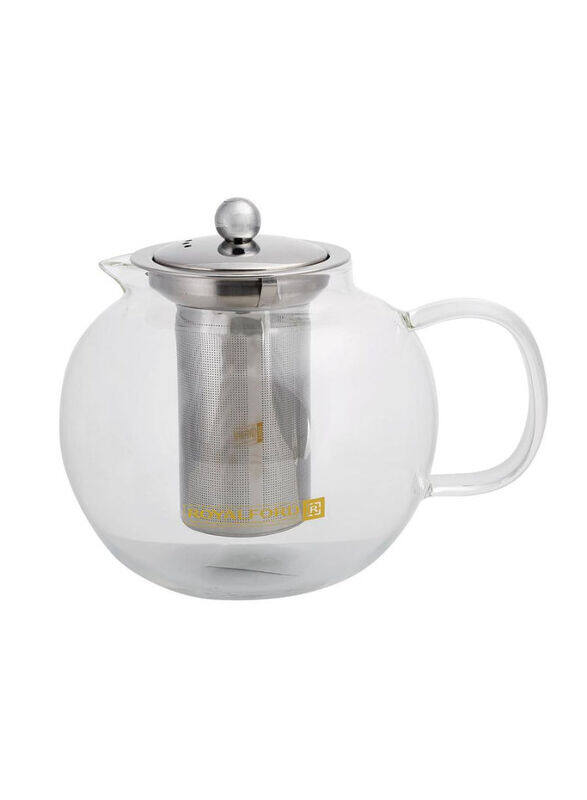 

Royalford 1200ml Borosilicate Glass Tea Pot, Clear