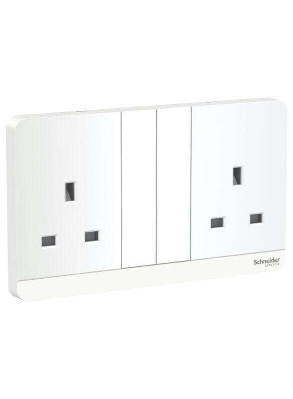 

Schneider Electric AvatarOn 2 Gang Switched Socket, 14.6 x 8.6 x 3.17cm, White