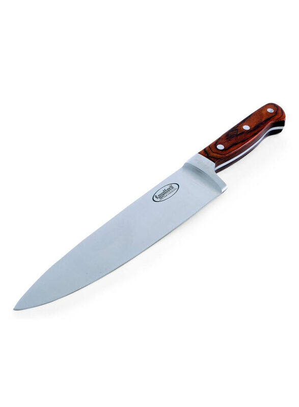 

Royalford 20cm Stainless Steel Utility Knife with Wooden Handle, Brown/Silver