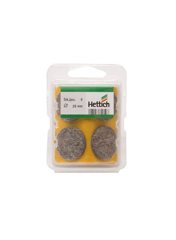 

Hettich 28mm 8 Piece Adhesive Glide for Inlaid Floors, Brown