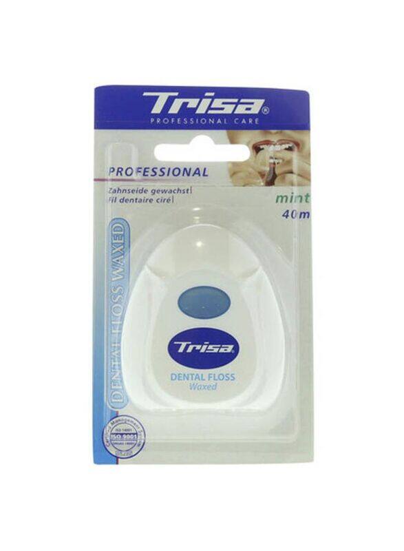 

Trisa Dental Floss Waxed Mint, White, 40 Meter