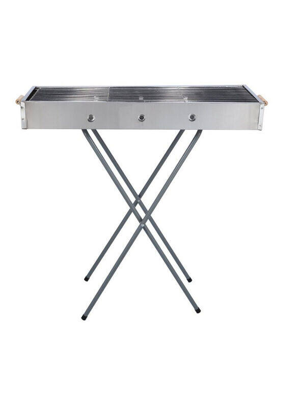 

Royalford Charcoal Foldable Barbecue Grill Stand, Silver