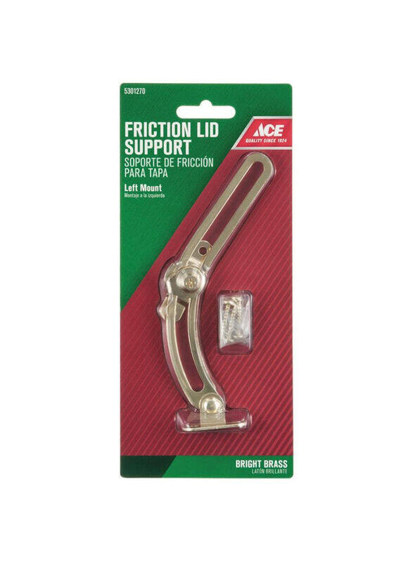 

Ace Bright Brass Left Mount Friction Lid Support, Gold