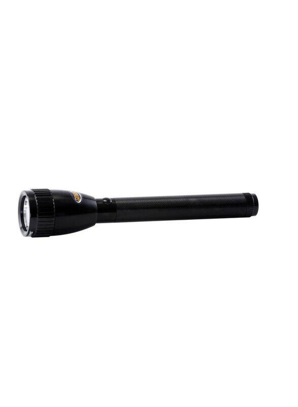 

Geepas 27cm Rechargeable LED Flashlight, GFL3894, Black