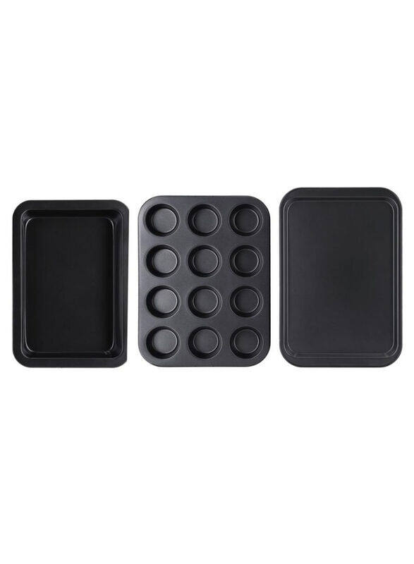 

Royalford Non-Stick Carbon Steel Baking Set, Black
