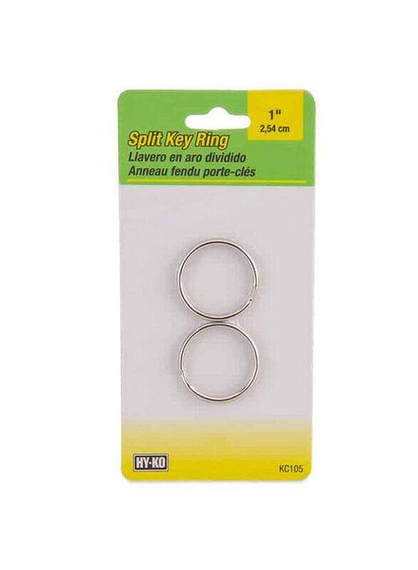 

HY-KO 2.54cm Split Steel Key Ring, ACE964963, Silver