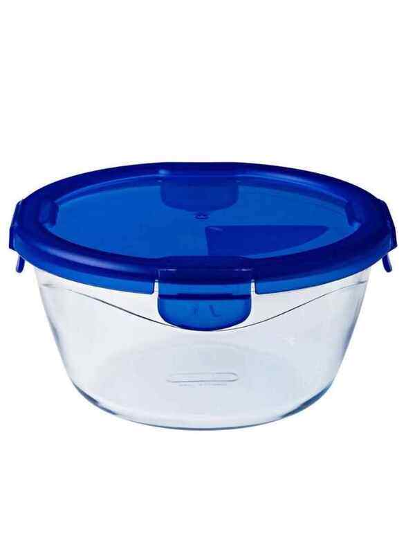 

Generic Cook And Go Round Glass Dish With Plastic Lid, 700ml, Clear