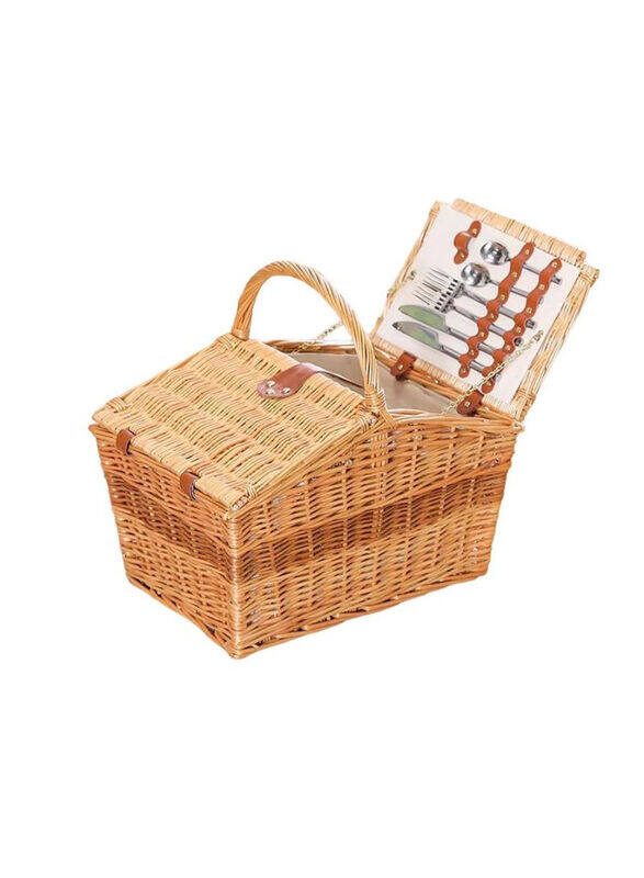 

Danube Home Rattan Picnic Basket, Brown