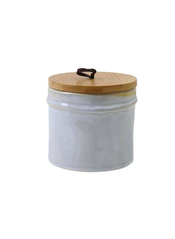 

ACE Pan Emirates Bevin Ceramic Cotton Jar With Lid, White