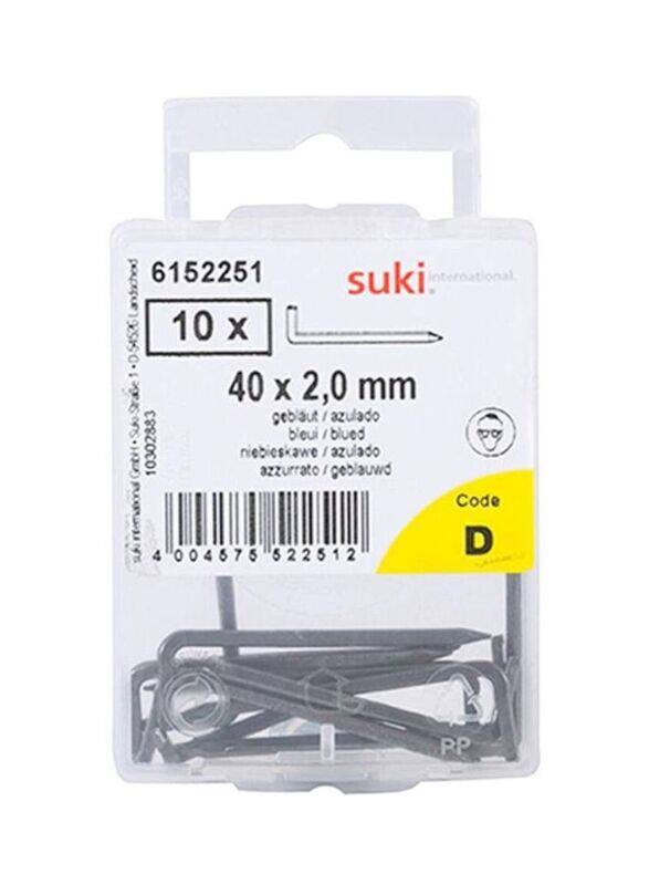 

Suki 10-Piece Rough Hooks, 40 x 2mm, Black