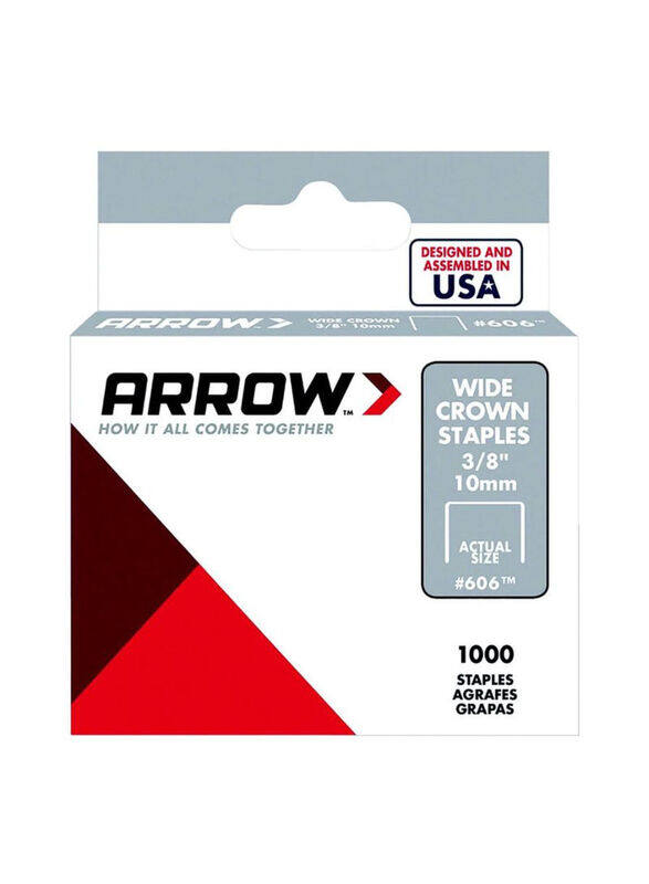 

Arrow 1000 Piece Steel Wide Crown Staples, Silver