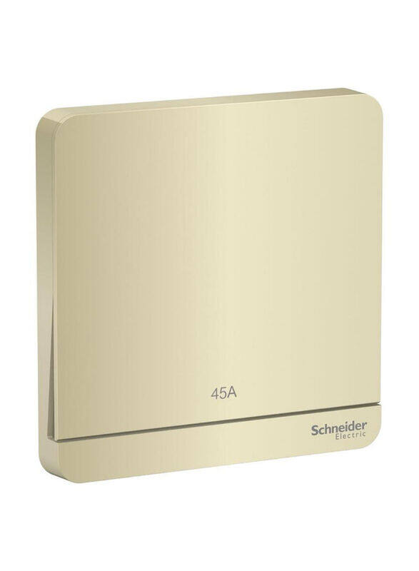 

Schneider Electric 250V AC 45A AvatarOn 1 Gang Switch with LED Indicator, 8.6 x 8.6 x 3.17cm, Gold