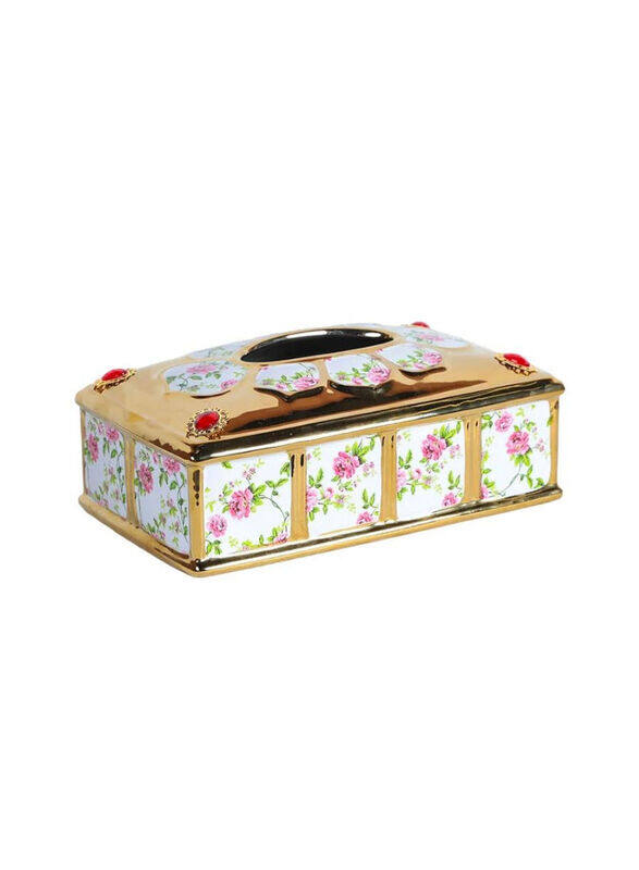 

Danube Home Jules Ceramic Tissue Box, Multicolour