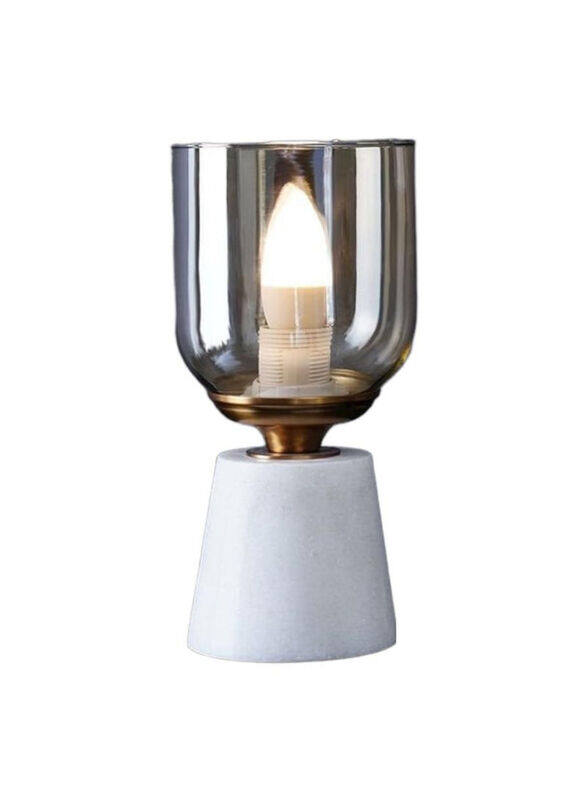 

Pan Emirates Raquel Marble Table Lamp, 13 x 26cm, White