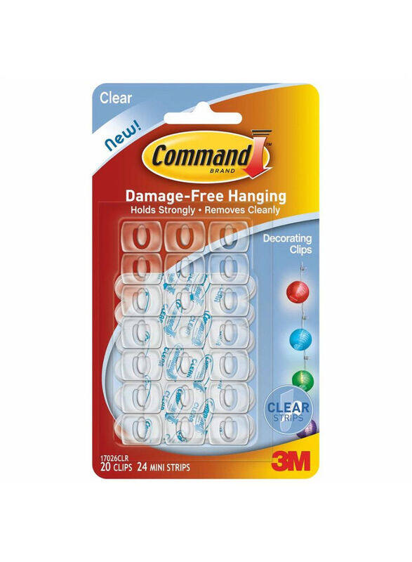 

3M Command Decorating Clips, 24 Pieces, Clear