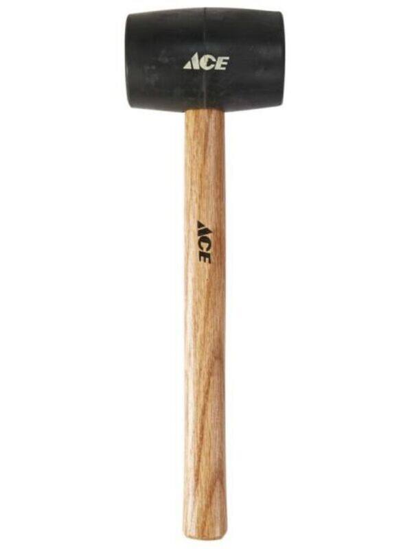 

Ace 8oz Rubber Mallet with Hard Wood Handle, Black