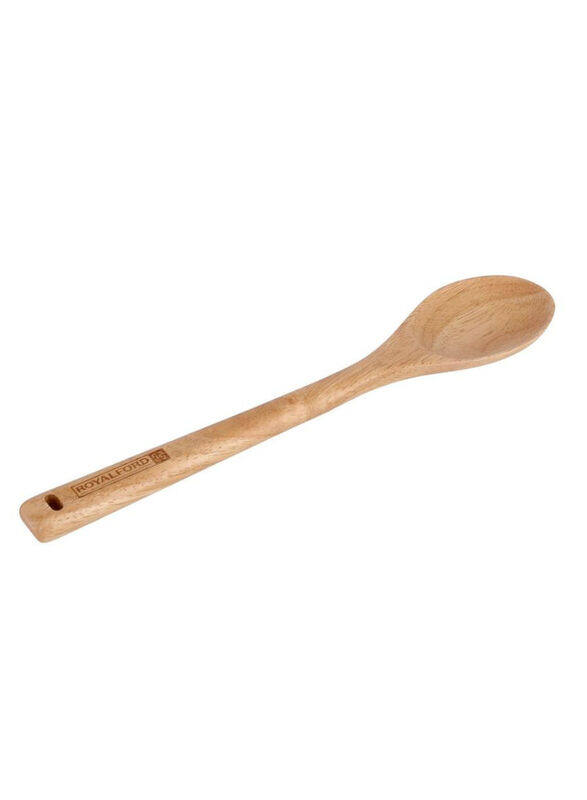 

Royalford Rubber Wood Serving Spoon, Beige