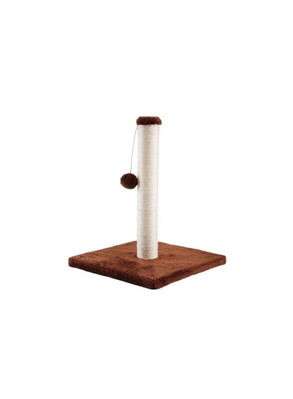 

Ace Pawsome Mdf and Fabric Cat Scratching Post, 30 x 30 x 40cm, Brown/White