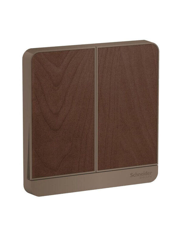 

Schneider Electric E8332L1_WD AvatarOn Wood 1 Way 2 Gang Switches, 16AX, 250 V, Wood