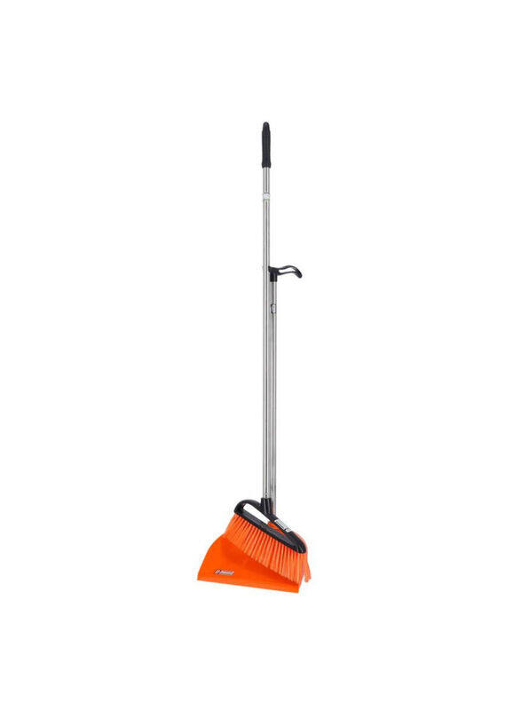 

Royalford Plastic Broom and Dustpan Set, Orange, 2 Pieces