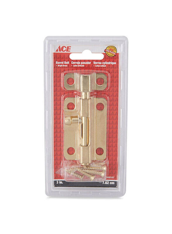 

Ace Zinc Plated Barrel Bolt, Gold
