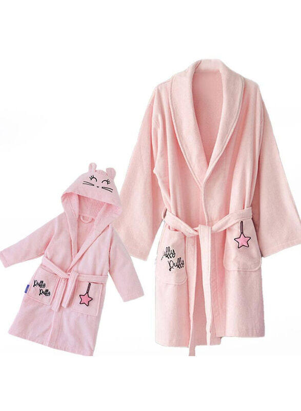 

Milk&Moo Chancin Velvet Hooded Robe for Kids, Pink