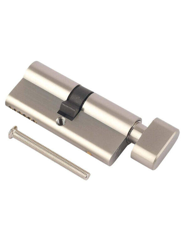 

Ace 70 x 33 x 17mm Brass Thumbturn Cylinder Lock Set, Silver