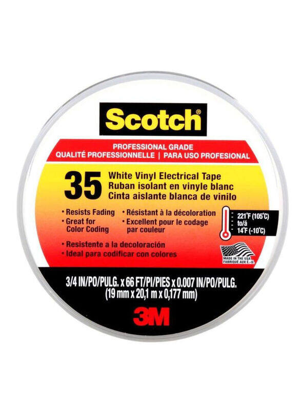 

3M 19mm x 20.1m Scotch Vinyl Electrical Tape, Clear