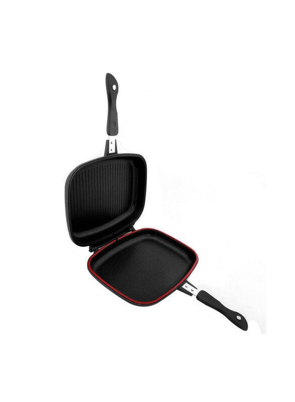 

Royalford 32cm Non-Stick Die cast Aluminium Double Grill Pan, Black