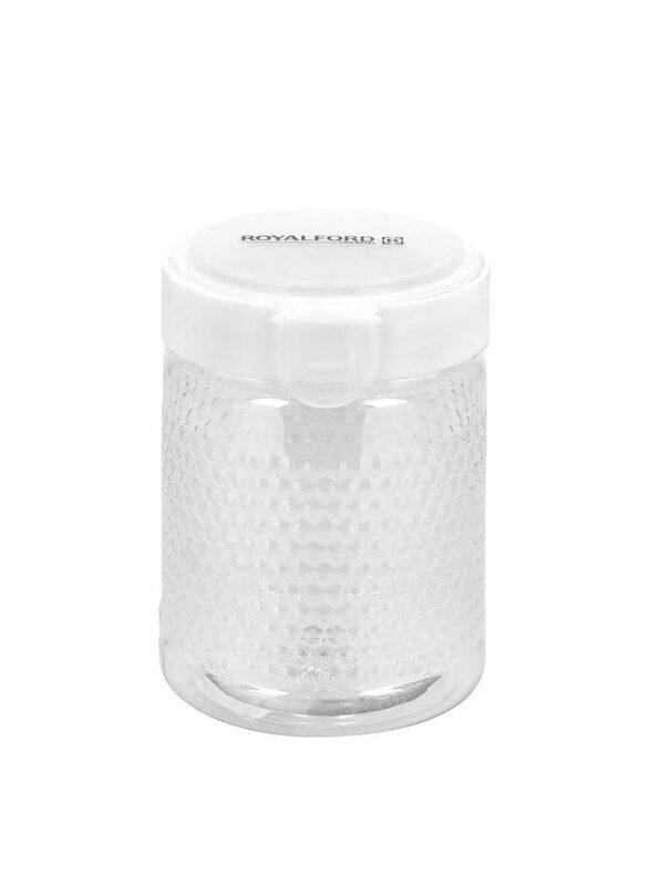 

Royalford Crystalia Glass Canister, 1200ml, Clear
