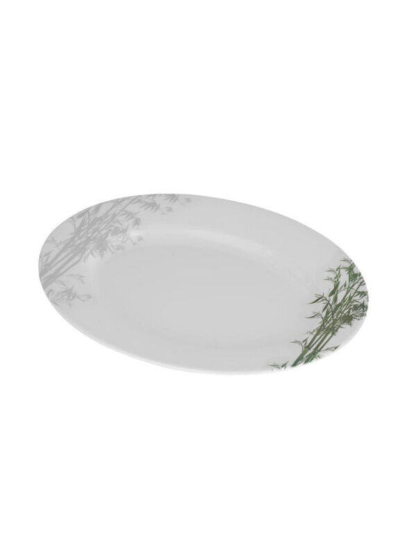 

Royalford 30 cm Melamine Bamboo Design Oval Tray, White