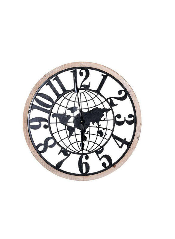 

Danube Home Stolpa Polystyrene Globe Wall Clock, Black/White