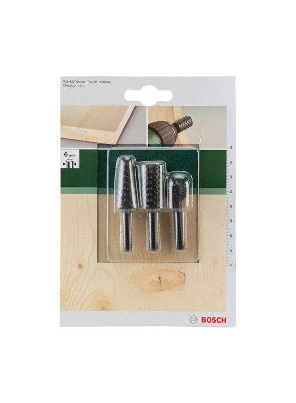 

Bosch Wood Rasp Set, 3 Piece, Silver