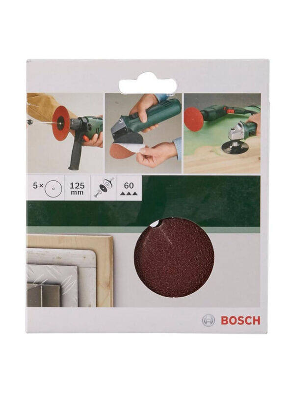 

Bosch 125mm Bosch G60 Sanding Sheet, 5 Pieces, Brown