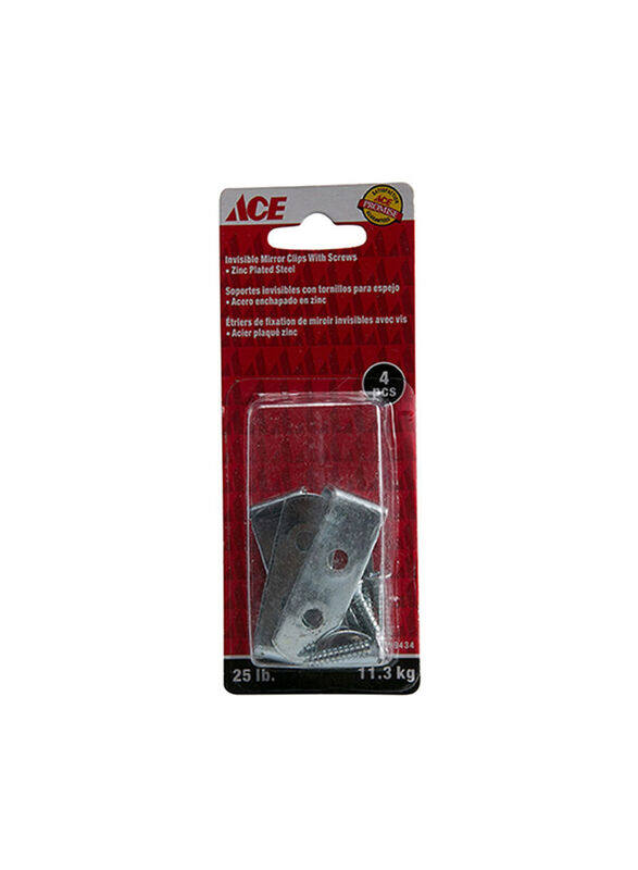 

Ace 12mm Invisible Mirror Clips, Silver