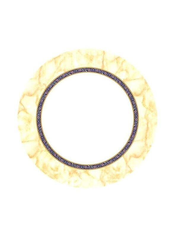 

Dinewell 9-inch Hotensia Soup Plate, White/Beige