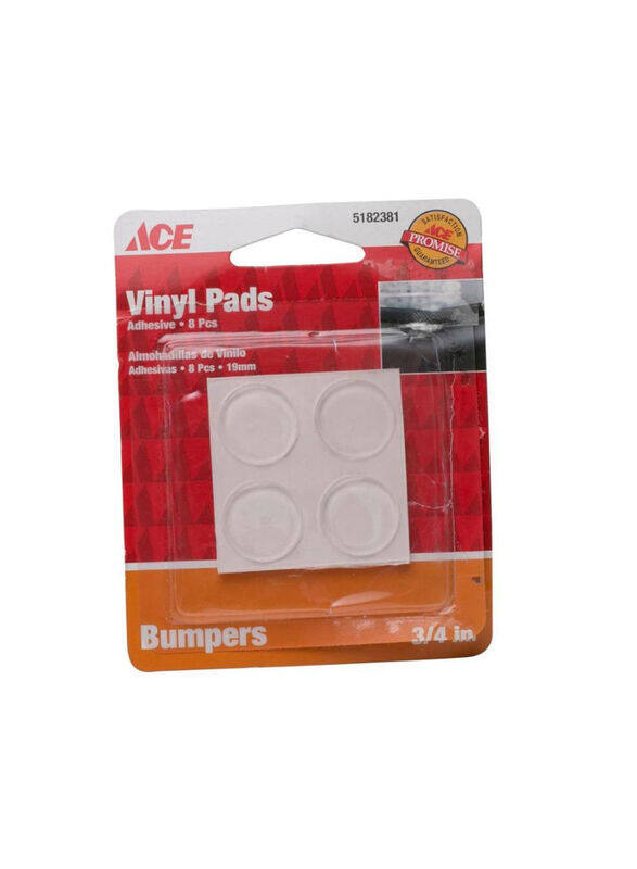 

Ace 19mm Vinyl Bumper Pads, Clear