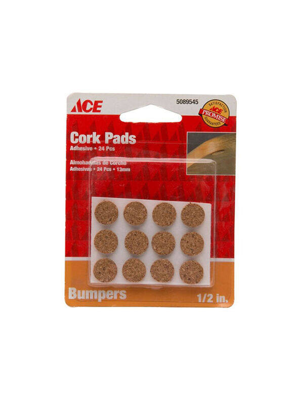 

Ace 13mm x 24 Piece Adhesive Cork Pads, Yellow