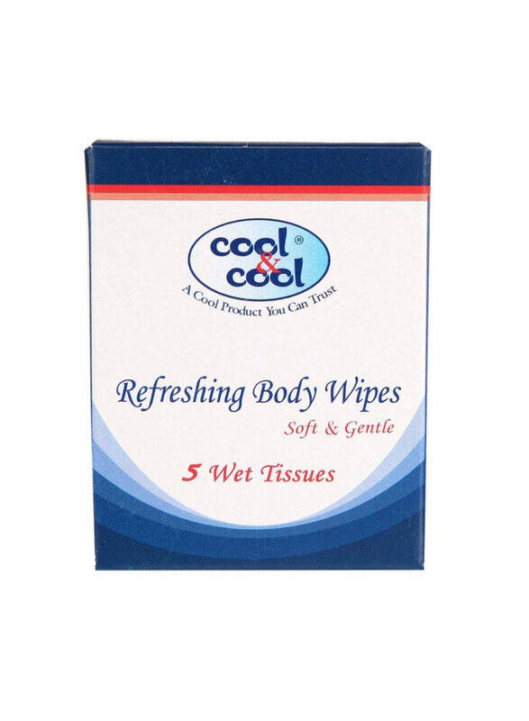 

Cool & Cool Refreshing Body Wipes, 5 Sheets