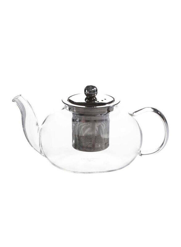 

Life Smile 800ml Glass Teapot with Infuser, Clear