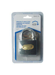 Home Plus Cast Iron Padlock, Black/Silver