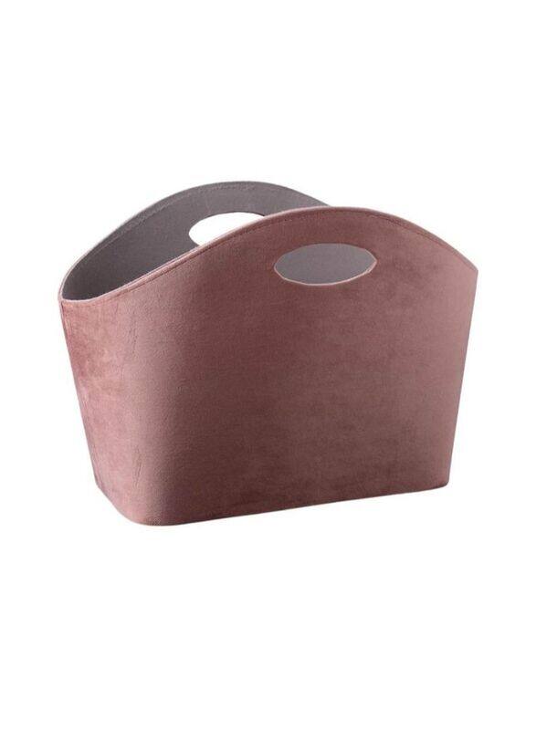 

Ace Alexa Velvet Polyester Magazine Basket, 40 x 30 x 21cm, Dark Pink