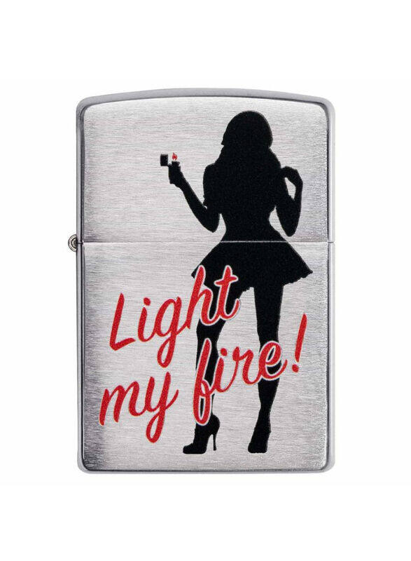 

Ace Zippo Light My Fire Windproof Lighter, Silver