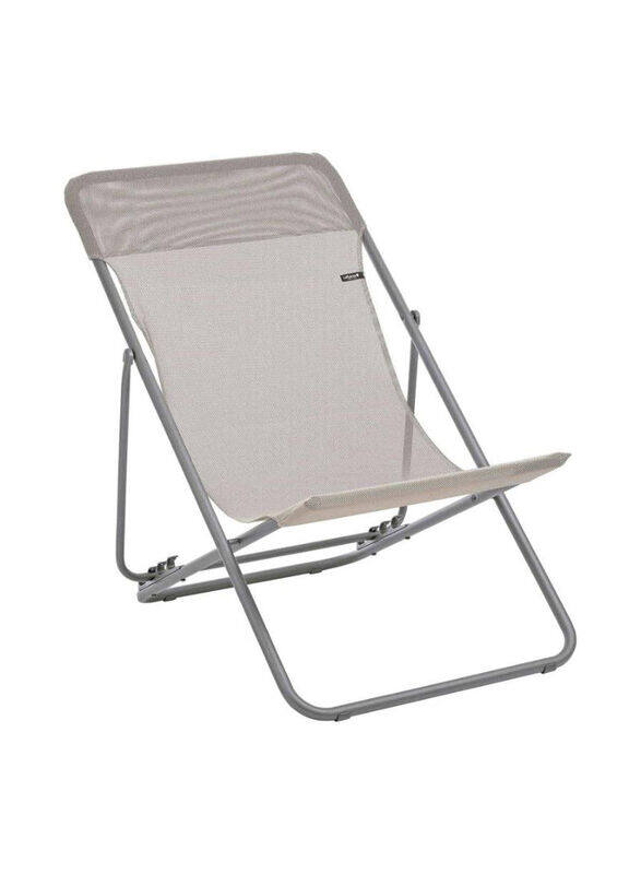 

Vogue Steel Deck Chair Lafuma Mobilier, Grey