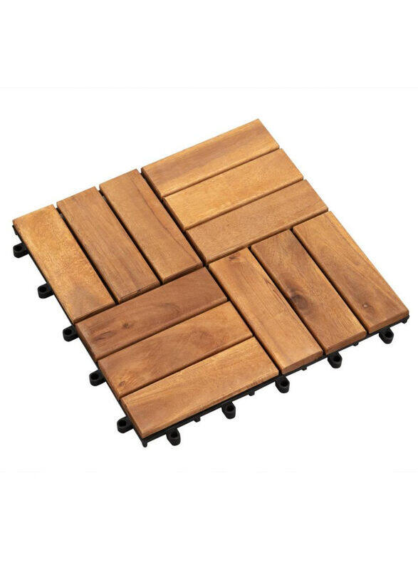 

Alina Floor 12 Slats Deck Tile, Brown