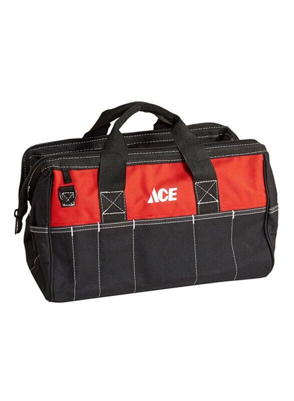 

Ace Water Resistant Tool Bag, Black/Red