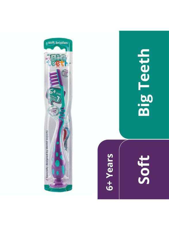 

Aqua Fresh Big Teeth Soft Bristles Toothbrush, Multicolour